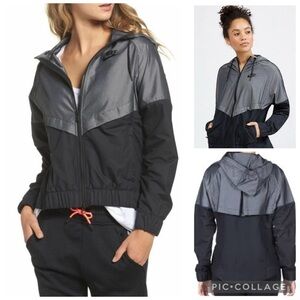 NIKE WINDRUNNER CHAMBRAY FULL ZIP Hooded JACKET Women’s size Small